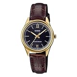 Casio Reloj analógico Casual para Mujer Ltp, Marrón/Oro Negro, Correa