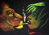 bob marley poster xxl Poster di Bob Marley con leone fumatori