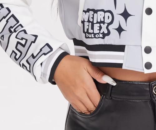 jeecoin Women's Varsity Jacket Cropped Colorblock Letter Print Baseball Bomber Jackets Vintage Streetwear Fashion Coats4