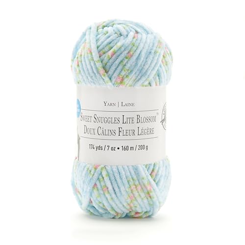 Loops & Threads Robin Blossom Sweet Snuggles Lite Yarn – Super Bulky Weight Yarn for Knitting, Crochet, Weaving, Arts & Crafts, 12 Pack
