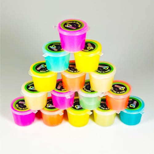 image for LANUMIONG 15 Pack Glow in The Dark Slime, Crystal Galaxy Slime, Includ