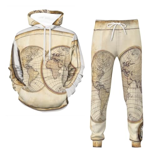 Jogging homme motif carte du monde 3D idéal pour vos moments de détente quotidienne