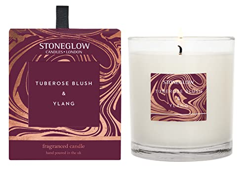 Image of STONEGLOW CANDLES LONDON Modern Classics - Tuberose Blush & Ylang - Scented Candle - Boxed Tumbler