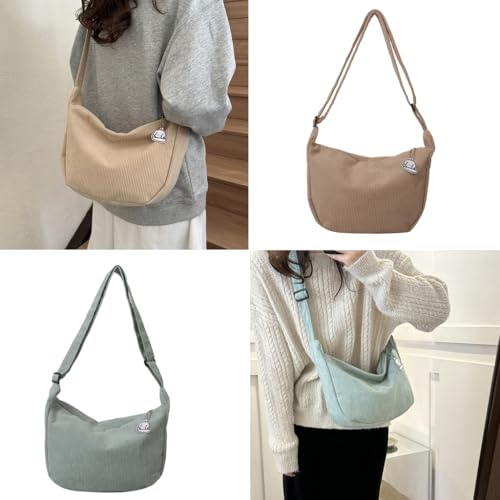 Women Shoulder Bag Simple Dumplings Bag Korean Styles Messenger Bag Shopping Bag Japanese Crossbody Bag for Daily4