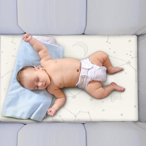 Image of YENING Bamboo Pack and Play Mattress Pad Breathable 38x26 Waterproof Baby Mattress for Pack N Play Matress Topper Waterproof
