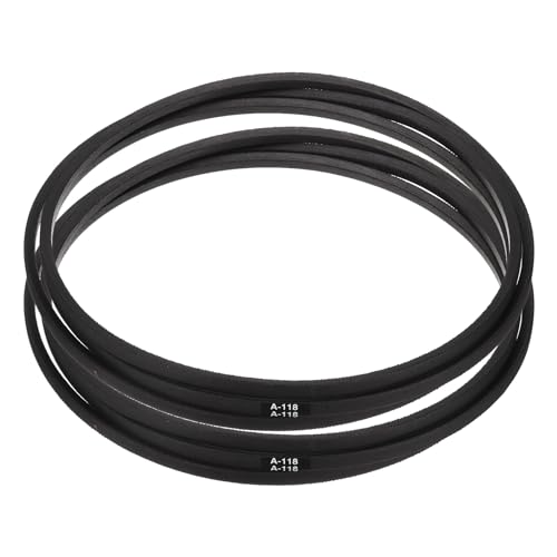 Image of uxcell 2pcs A118 or 4L1200 Classic Wrapped Rubber V-Belt, 118 inch(3000mm) Inside Circumference, A Profile V Belt