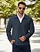 COOFANDY Mens Zip Up Collared Jacket Eisenhower Unlined Jackets Golf Work Casual Fashion Outwear Navy Blue 3X-Large