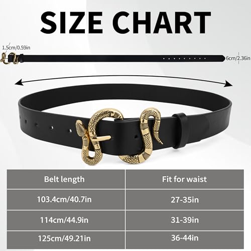 Snake Belt Womens Belts Women Cool Belt for Dresses Jeans Shorts Fashion Trendy Belts Outfits Accessories2