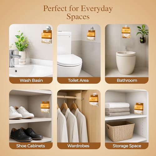 Image of Airvel Splendid Sandal Fragrance Block Pack of 5 (75g Each) | Bathroom Freshener | Toilet Perfumes & Fresheners | Bathroom Odor Remover | Non-Toxic | Long-Lasting Freshness Up to 45 Days