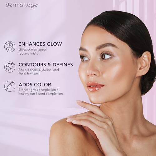 Dermaflage Lit From Within Luminizer Palette - 3-in-1 Bronzer, blush for cheeks & Highlighter Balm - Hydrating, Dewy Glow for Face & Body - 0.35 oz - Image 4