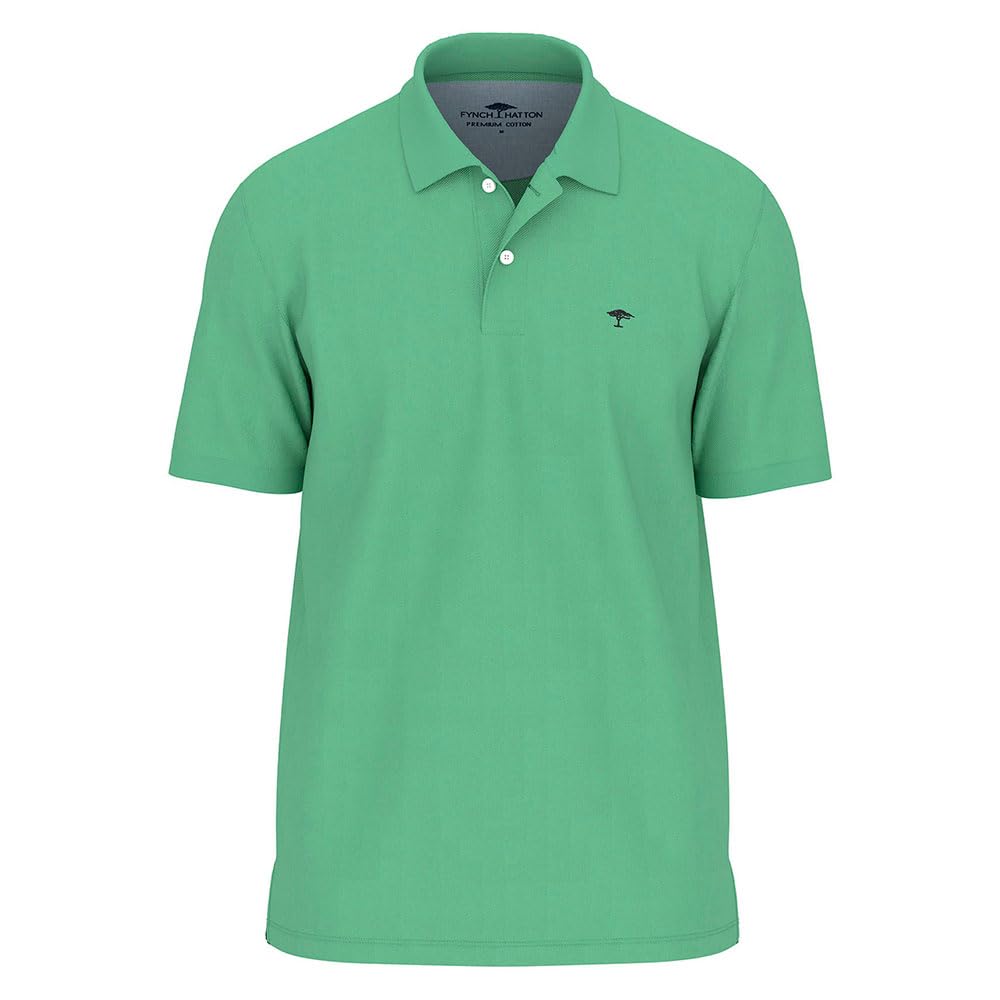 FYNCH-HATTON Basic Polo, Premium Cotton, Turf Green, L