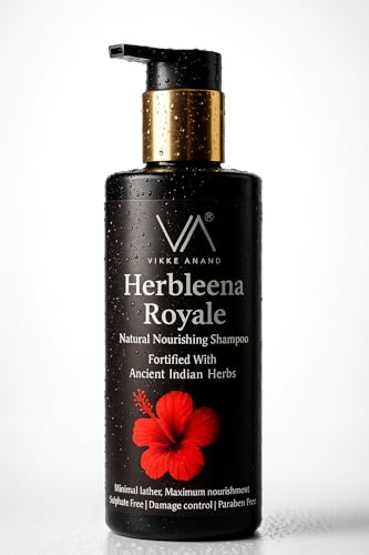 Image of Herbleena Royale Natural Nourishing Shampoo by VA (VIKKE ANAND) | Damage Control Features | Sulphate & Paraben Free | Fortified With Indian Herbs | 250ml (buy 1 get1 free)