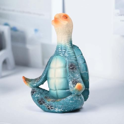 Estatua de Tortuga Marina en Meditación para Decoración miniatura 4