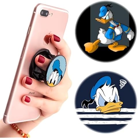 Lucen Blais 3 Pack / Multifunction Cell Phone Stand Blue Design Holder and Grip Foldable Phone Kickstand Mount Cover