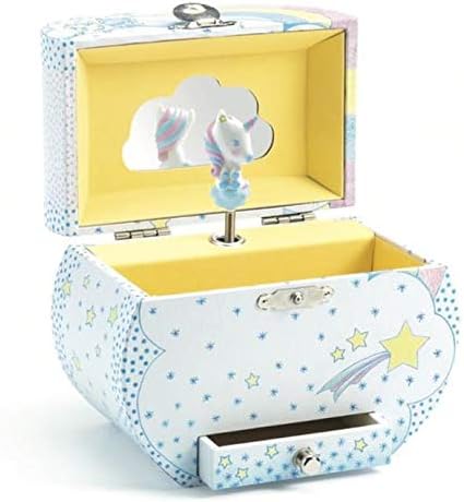 Miniatura 3 de Djeco Joyero de unicornio Caja de joyería de unicornio diseñada en Francia Caja de música de unicornio