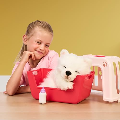 Little Live Pets My Really Real Puppy – Luna; Interaktiver Welpe; 60+ Geräusche/Reaktionen; realistisches Aussehen; 1 aus 72 Varianten; Spielset mit Transportbox; Batterien enthalten; ab 5 Jahren