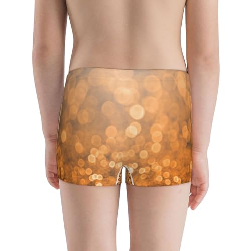 Boys' Cotton Boxer Brief Soft Underwear-Sparkling Orange And Black3