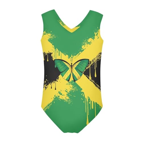 Image of Girls Cartoon Pattern One-Piece Swimsuits Sport Racer Swimwear Beach Bathing Suit, Size 5-14