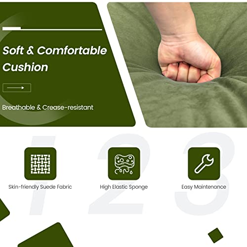 Giantex Sectional Sofa Couch, 3-Seater Modular Sleeper With Thick Cushion, 2 Bolsters, Armrest Magazine Pocket, Metal Legs, Modern Mid Century For Living Room Reception Bedroom Office #TOP6