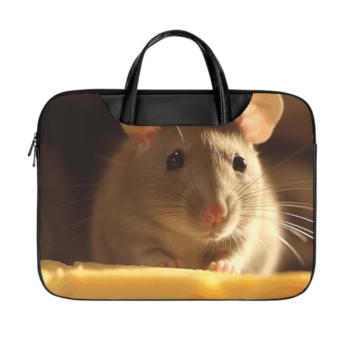 Rat Eats Cheese Laptop Shoulder Bag 17 Inch miniatura 1