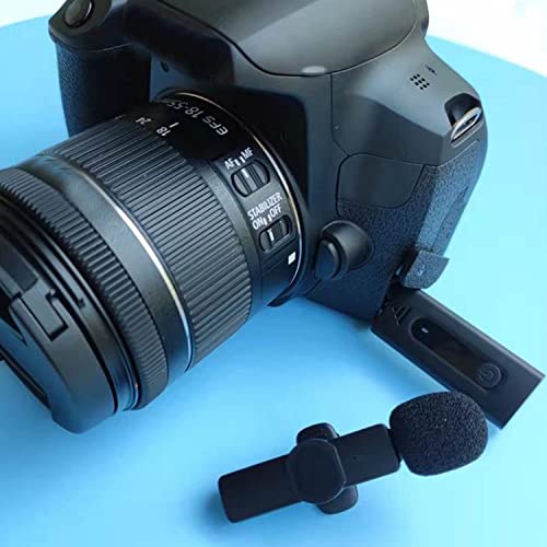 Image of BIGASUO Wireless Microphone for Android Mobiles & iOS Phone Dual User Wireless Mic for Recording Vlogging ASMR Podcast Interview Instagram & YouTube Wireless Mic (B89)