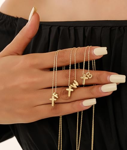 Save 10% on A ALARTAN Cross Initial Necklace - Use code NB8HINHJ