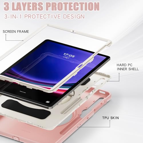 Funda Samsung Tab S9 Plus 12,4 resistente con cristal integrado y soporte 4