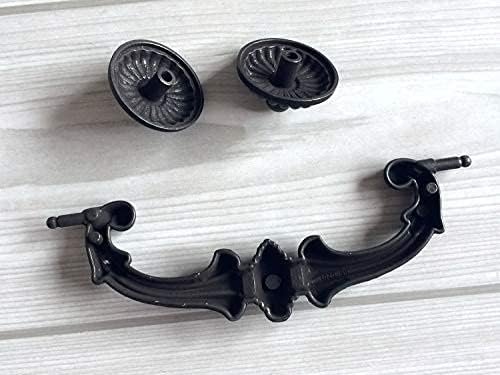5" C-C (5 Inch Centers) Bail Drawer Pull Drop Handles Dresser Handle Cabinet Pull Hardware Vintage Style Antique Brass 128 mm Centers