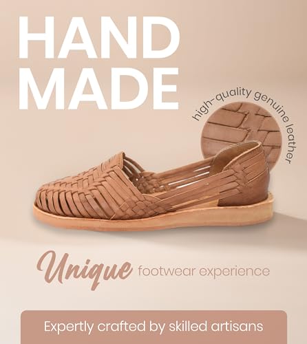 Image of Macarena Collection Womens Shoes Leather Sandals for Women | Huarache Handmade Mexican Sandals | Comfortable & Stylish Womens Sandals 4150