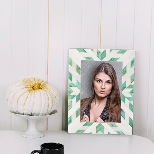 Artwork Craft AC14 Bone Photo Frame Aztec Pattern Inspired Vintage Table-Top/Wall Décor Chevron Art Boho Picture Frames thumb #2