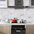 Vamos Tile 100-Piece Glossy Statury White Peel and Stick Backsplash Tile,3''x6'' PVC Subway Tile with Dark Gray Grout, Stick on Backsplash for Kitchen/Bathroom/Fireplace