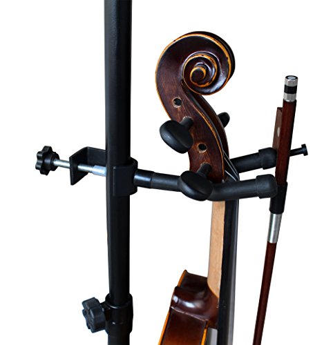 Vizcaya Violin Stand Vlh10 Violin Hanger With Bow Peg Attachment For Music Stand/Microphone Stand (1 Pack) #TOP8