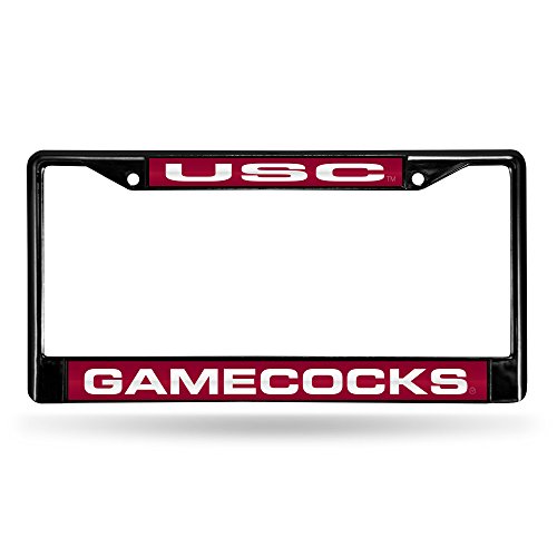 Portamatrículas de los Gamecocks negro para fans de Carolina del Sur