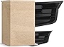 Guzetop Black Front & Rear Front Grille Rear Trunk Emblems Badges Set compatible with XT5 CT6 ATS XTS