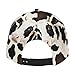 Fashion Baseball Cap Dad Hat for Women Men, Cow Skin Art Adjustable Snap Breathable Golf Cap Outwear