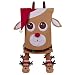 Valery Madelyn 5 Pcs Traditional Red White Reindeer Christmas Chair Covers Set Including 1 Chair Back Cover and 4 Chair Leg Floor Protectors for Dining or Kitchen Decorations