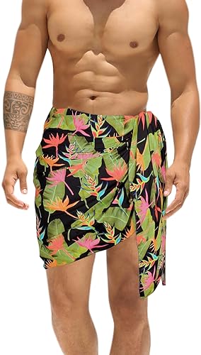 HAPPY BAY Men's Pareo Sarong Bath Swimsuits Beach Wrap