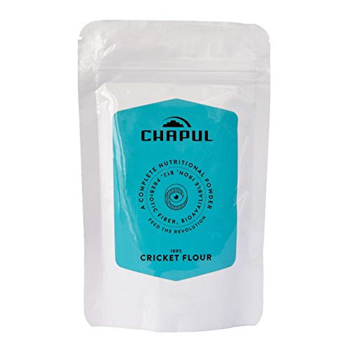 Chapul Cricket 100% Pure Cricket Flour- 100 gram bag, 2x More Protein than Beef, 4x More Iron than Spinach, & More B-12 than Salmon
