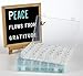 Plastic Organizer Container Box with Adjustable dividers - 36 compartments - Great for Your Letter Board with Stickers pre-Applied to dividers