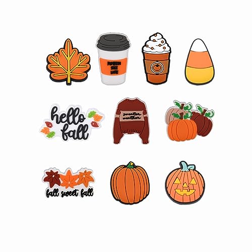 MACRCMS Pumpkin Fall Shoe Decoration For Women Men Character Halloween Shoe Charms Kids Girls Boys Party Gifts