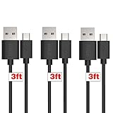 Micro USB Cable,[3ft3Packs]by Ailun,High Speed 2.0 A Male to Micro B Sync & Charging Cable for Smartphone&Tablets,for Bluetooth headphones/headset [Black]