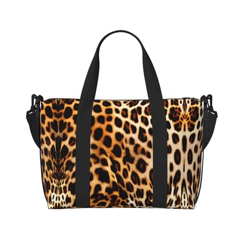 Leopard Animal print print Travel Duffel Bag,workout duffel bag, overnight shoulder Bag,Weekender Bag for Women Men2
