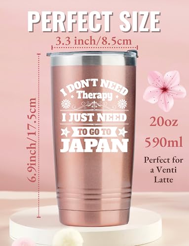 Onebttl Japanese Gifts for Men Women Japanese Themed Travel Gifts for Friends 20oz Stainless Steel Insulated Tumbler with Lid and Straw - Image 4