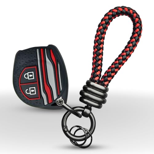 Image of KEYCEPT Tristar Key Cover for Suzuki Swift, Dzire, Ertiga, Baleno, Grand Vitara, Celerio, WagonR, Brezza, Scross, Fronx, Ignis 2 Button Remote Key Cover with Keychain (Tristar K3)