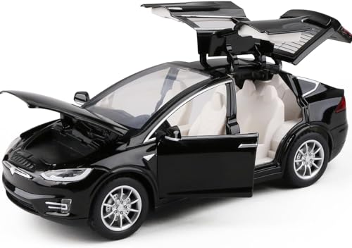 Image of Alokik Enterprise 1:32 Diecast Model Alloy Tesla X Alloy Metal Pull Back With 6 Openable Doors & Sound Light Auto Toy Car For Kids Best Gift Toys For Kids Boys?Colors As Per Stock?