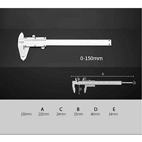 Calibrador Vernier Precisión 0-150 mm Acero Inoxidable miniatura 2