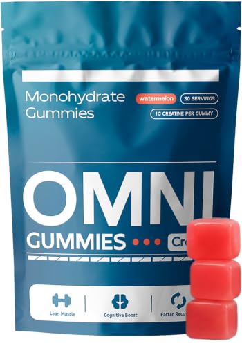 Omni Creatine Gummies,Omni Creatine Gummies for Women | Convenient & Easy to Take - Watermelon Flavor - 1g per Gummy, Low Sugar - 90 Count