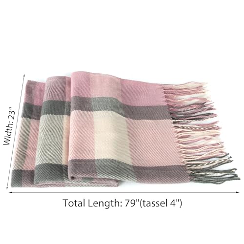 Image of Loritta Winter Scarf for Women, Long Plaid Shawl Wraps Scarves Gifts