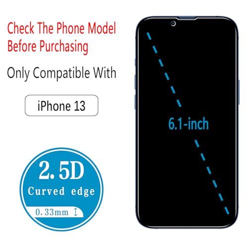 Image of 2+2 Pack Privacy Screen Protector for iPhone 13 Tempered Glass