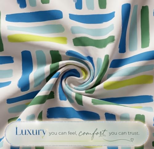 Image of BSB HOME 240 Tc Premium Single Bed Bedsheet, Soft Comfortable Bed Sheet with 2.5 Inches Frill Border, Stylish Printed Bedding for Bedroom, Elegant Bedsheet, 60 x 90 Inches - Cobalt Blue